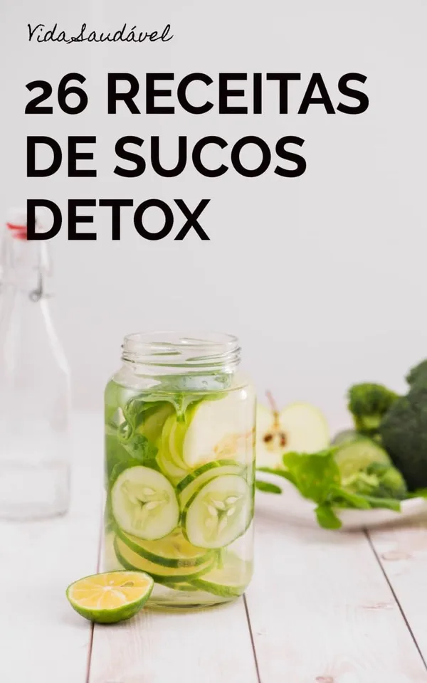 Capa do livro 26 Receitas de Sucos Detox, de Eduardo Vieira