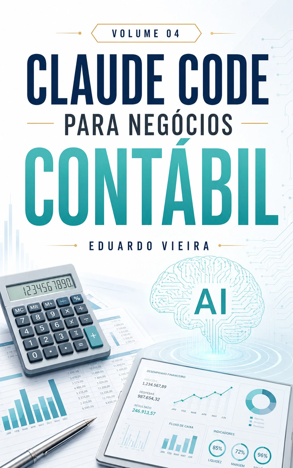 Capa do livro Claude Code para Negócios: Contábil, de Eduardo Vieira