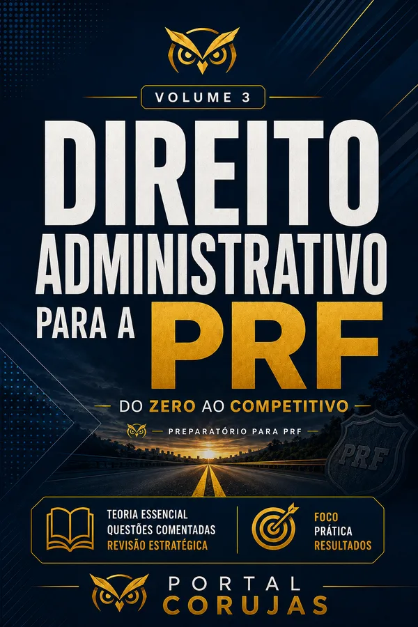 Capa do livro Direito Administrativo para a PRF, de Eduardo Vieira