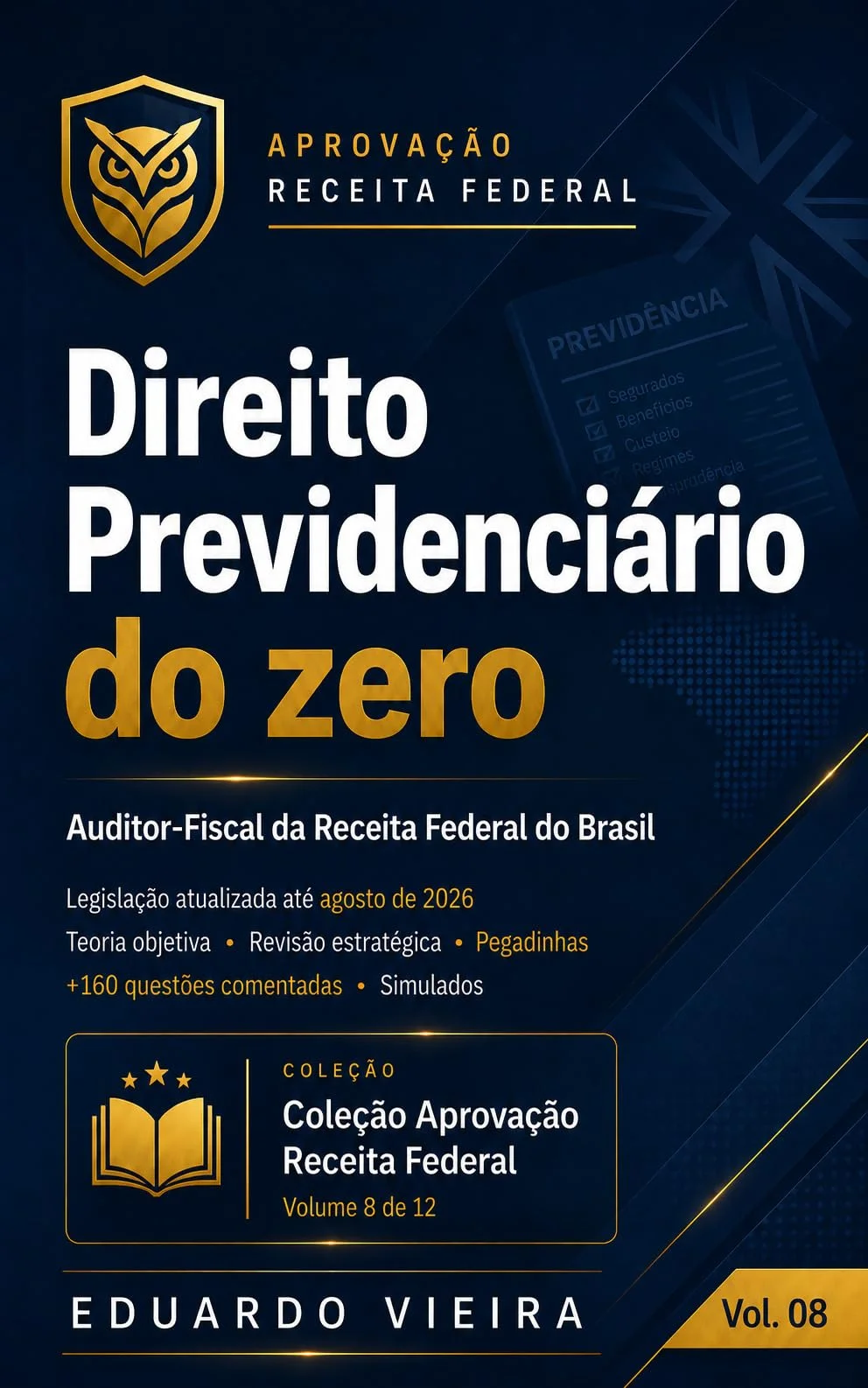 Capa do livro Direito Previdenciário do Zero: Auditor-Fiscal da Receita Federal do Brasil, de Eduardo Vieira