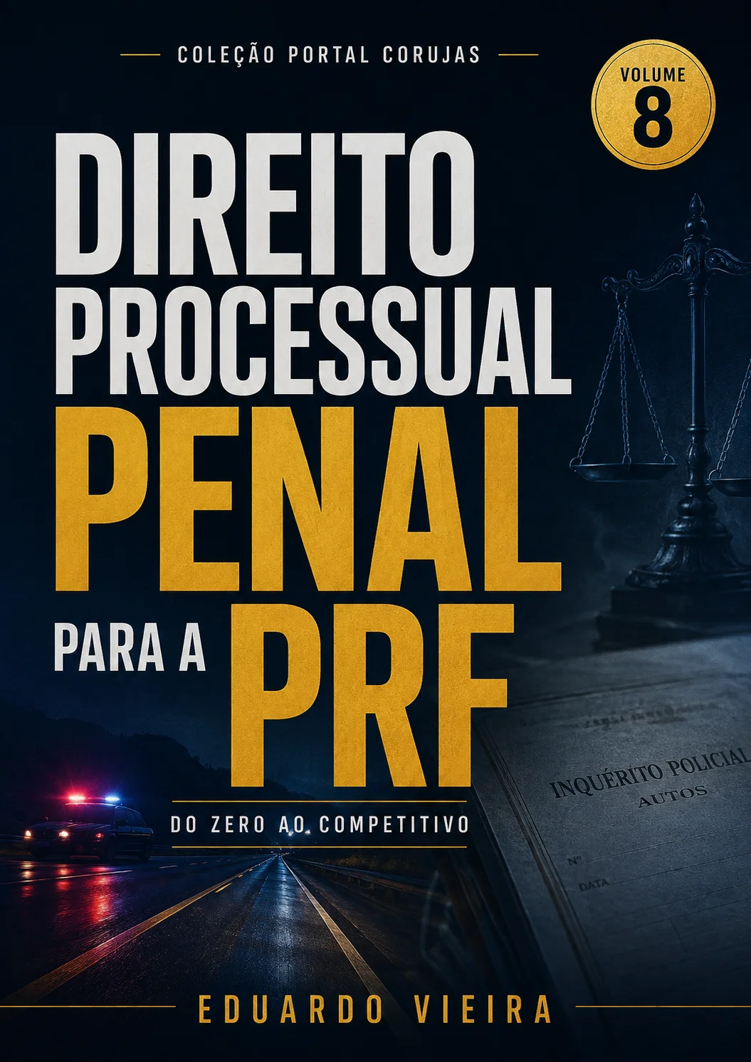 Capa do livro Direito Processual Penal para a PRF, de Eduardo Vieira