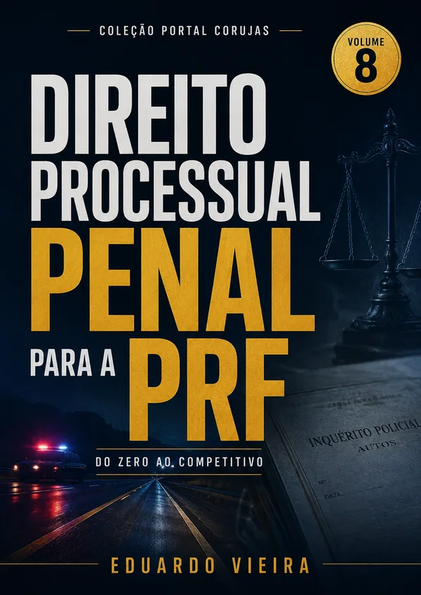 Capa do livro Direito Processual Penal para a PRF, de Eduardo Vieira