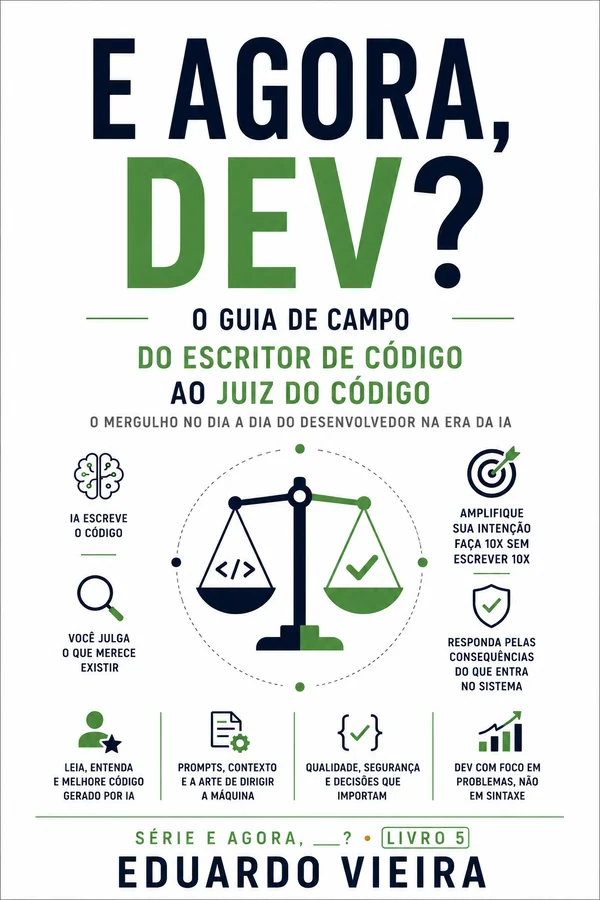 Capa do livro E Agora, DEV? O Guia de Campo, de Eduardo Vieira