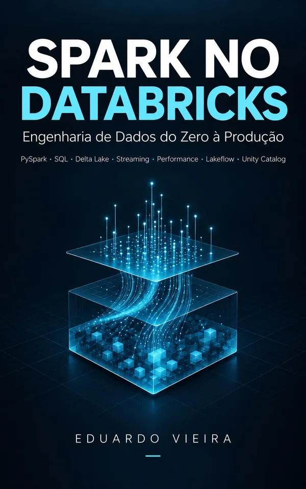 Capa do livro Engenharia de Dados com Spark no Databricks, de Eduardo Vieira