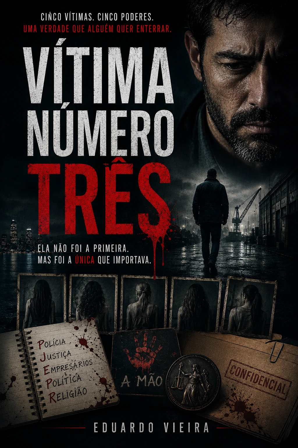 Capa do livro Vítima Número Três, de Eduardo Vieira